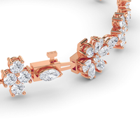 Bracelet à maillons en argent sterling 925 fait main, serti de pierres de moissanite cultivées en laboratoire, design cubain glacé pour un style audacieux et élégant