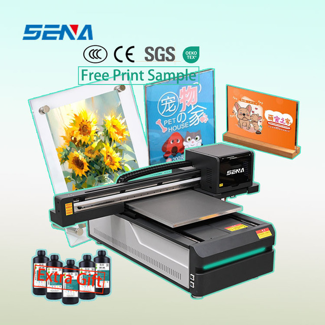 Factory Supply Small Flatbed UV Printer Customize Paper Bottle Plastic Bag Gift Box Glass Wood Acrylic UV Printer XP600 I3200