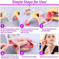 Kit de Résine Époxy Cristal Transparent LifeTop Complet pour Boucles d'Oreilles, Matériel DIY et Moules