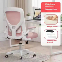 Chaise pivotante ergonomique Chaise d'ordinateur confortable avec dossier en maille pour bureau à domicile avec appui-tête et accoudoir en 3 D