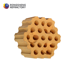 Gạch kiểm tra đất sét chịu lửa gạch đục lỗ 19 lỗ fireclay gạch kiểm tra vật liệu chịu lửa từ rongsheng - Product Image 1