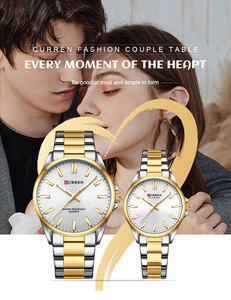 Reloj de Cuarzo CURREN 9090 para Parejas, Reloj de Pulsera de Acero para Hombre, Elegante Reloj de Negocios para Mujer, Regalo para el Día de San Valentín - Product Image 5