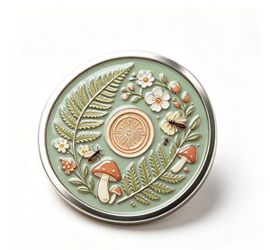 Floral Metal Golf Ball Marker Magnetic Hat <b>Clip</b> Enamel Floral Pin Custom Gift for Golf Club - Product Image 1