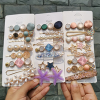 Ensemble de mini pinces en papier pour enfant, marque privée, banane, perle, accessoires pour cheveux, perle, gland, pince à griffes