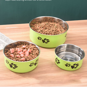 Wholesale <strong>Dog</strong> <strong>Bowls</strong> Steel Pet <strong>Bowls</strong> for <strong>Dog</strong> Cat Puppy Stainless Steel Colorful Pet <strong>Bowl</strong> - Product Image 3