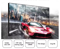 Lunette étroite d'écran mural vidéo LCD haute performance de 55 pouces avec équipement de son audio rétroéclairé par LED