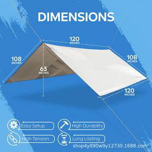 Toldo Impermeable para Hamaca WOQI 299320, Equipo de Camping para Exteriores, Poliéster, Diseño Minimalista - Product Image 2