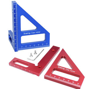 Règle de marquage de charpentier multifonctionnelle Jauge d'angle pour le travail du bois Rapporteur carré Règle de ligne de dessin - Product Image 6