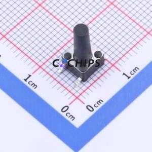 TS-1102SD-C-S-B Tactile Switch SMD-4P,6x6mm Switch Single Pole Single Throw Round Button 2.6N Vertical Mount - Product Image 1