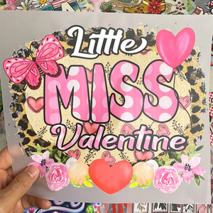 Vinilo Termoadhesivo DTF con Diseño de Leopardo, Mariposa Rosa y Corazón Floral para Niñas, Adhesivo Termoadhesivo para Camisetas Infantiles - Product Image 1