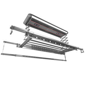 Smart Electronic Folding <b>Ceiling</b> Drying Rack With Heating Function For Clothes Indoor Use Stainless Steel Material - Product Image 1