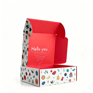 Boîte cadeau en carton ondulé personnalisée en couleur pleine, emballage imprimé pour l'expédition, avec gaufrage UV <span class=keywords><strong>spot</strong></span> pour les chaussettes - Product Image 5