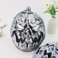 Masque de citrouille d'horreur d'Halloween, masque de citrouille maléfique, accessoires de costume de jeu de rôle, accessoires en PU