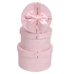 3406# Shihao Factory Wholesale Valentines Mothers Day Roses In Luxury Custom Round Gift Boxes For Flower