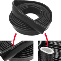 Funda Flexible de Alta Tensión para Cables, Tubo de Silicona y Fibra de Vidrio, Funda de Silicona y Fibra de Vidrio para Cableado Automotriz