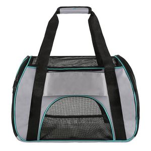 Bolsa de transporte para perros con malla lateral y superior, aprobada por aerolíneas, de fábrica BSCI, adorable transportín para perros, productos para mascotas. - Product Image 3