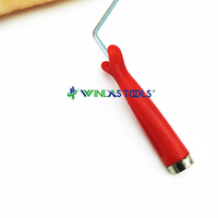 Outils de peinture professionnels Tissu en polyester tricoté Couverture de rouleau de peinture à surface lisse avec poignée à rouleau de type américain