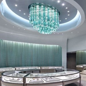 <span class=keywords><strong>Lampadario</strong></span> in Vetro <span class=keywords><strong>a</strong></span> <span class=keywords><strong>Goccia</strong></span> d'Acqua Verde Personalizzato FireLux di Alta Qualità per Decorazione di Hall di Centri Commerciali, <span class=keywords><strong>Lampadario</strong></span> per Soffitti Alti - Product Image 2