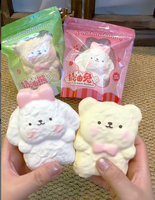 Jouet Squishy Lapin Crémeux à Remontée Lente, Réaliste en Forme de Boulette Vapeur, Anti-Stress Sensoriel, Vente en Gros, Boîte de Présentation, Cadeau