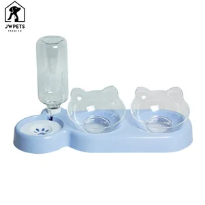 4 Kleuren Huisdier Automatische Feeder Huisdier Stuff Kat Hond Drinken Feeder Voor Pet Feeder Feeding Dubbele Kom Drinken Verhoogde Stand 3-In-1