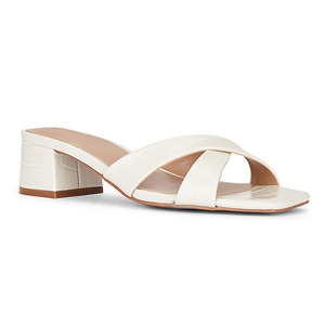 Sandali Bianchi con <span class=keywords><strong>Tacco</strong></span> <span class=keywords><strong>Basso</strong></span> a Blocco per Donna, <span class=keywords><strong>Scarpe</strong></span> <span class=keywords><strong>da</strong></span> Festa con <span class=keywords><strong>Tacco</strong></span> - Product Image 2