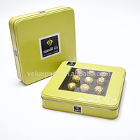Bocaux en métal Boîte à biscuits en fer Boîte à thé Boîtes de rangement Bonbons Chocolat Organisateur Biscuit Récipient Argent avec fenêtre de couvercle