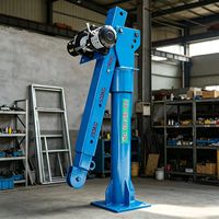 Grue à flèche portative montée sur véhicule 500kg 1000kg 12V 24V avec treuil manuel/électrique