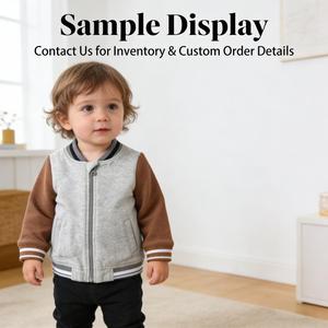 Blouson Bomber Personnalisé <span class=keywords><strong>pour</strong></span> Tout-Petits, Manteau en Polyester à Marque Privée <span class=keywords><strong>pour</strong></span> Bébés, Veste d'extérieur à Manches Longues <span class=keywords><strong>pour</strong></span> Enfants, Blouson de Baseball <span class=keywords><strong>pour</strong></span> Bébés - Product Image 6