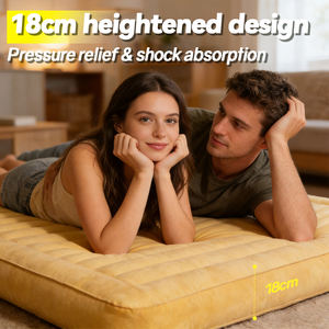 Materasso Gonfiabile Biposto in Tessuto Scamosciato a Trazione Diretta, con Supporto ad Alta Elasticità per Interni ed Esterni. - Product Image 2