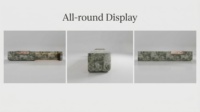 Conception de kiosque de bar de luxe tout-en-un, comptoir en marbre vert en forme de L, vitrine à pâtisserie intégrée, étagère de présentation, personnalisation 3D gratuite, OEM ODM