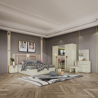 Ensemble de meubles de chambre à coucher en bois de luxe à prix abordable pour maison, appartement, hôtel, villa – Lit moderne en bois massif, tailles Queen, Double, Full, King Size, avec miroir