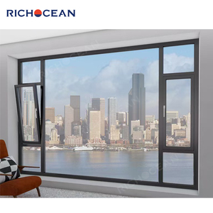 RICHOCEAN <span class=keywords><strong>Finestre</strong></span> a Battente in Alluminio e Vetro, Produzione Foshan, <span class=keywords><strong>Finestre</strong></span> Personalizzate a Basso Costo con Zanzariera - Product Image 3