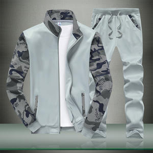 Rnshanger Heren Herfst Trainingspak Nieuwe Sport Camouflage Trui Broek Set Casual Lange Mouwen Jas Opstaande Kraag Set - Product Image 2