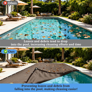 Couverture de piscine en filet tissé léger et imperméable en PVC laminé Vectus OEM ODM 20 x 40 pieds pour piscines enterrées/hors sol - Product Image 5