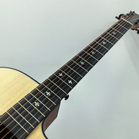 Solid Top Acoustic Guitar 36 40 41 Inch Cutaway Solid Spruce Top Satin Natural Folk Guitar with Cross Inlay wholesale