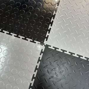 Meilleure qualité d'usine, antidérapant robuste, motif diamant en forme de pièce de monnaie de 5 mm et 6 mm, <span class=keywords><strong>carrelage</strong></span> de sol en PVC antidérapant à emboîtement <span class=keywords><strong>pour</strong></span> lavage de voiture, garage, atelier - Product Image 2