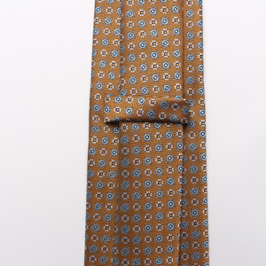 2023 nueva serie marrón tipo flor a rayas <span class=keywords><strong>corbata</strong></span> personalizada hombres Retro negocios moda poliéster seda mano cuello corbatas - Product Image 5