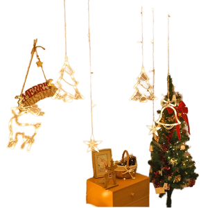 Guirlande lumineuse de Noël romantique à 120 LED en forme d'étoile de Noël en cuivre, 3,5 m, blanc chaud, décoration extérieure, chambre à coucher - Product Image 1