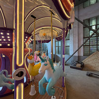 Manège de fête foraine extérieur pour enfants, carrousel 12 places de haute qualité, manège antique pour enfants à vendre