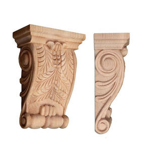 Soportes de Madera Rústicos Modernos de Mediados de Siglo Europeo, Decoración para Edificios de Hoteles y Villas, Duraderos, Ecológicos, Fáciles de Instalar y Lisos - Product Image 1