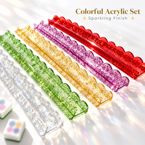 Organizador de Fichas de Mahjong Americano, Acrílico Transparente con Acabado Brillante, Soporte para Fichas, Rojo, Rosa, Dorado, Verde, Plateado, Impermeable y Duradero - Product Image 1