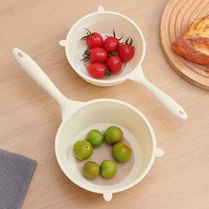 Passoire à mailles fines en plastique avec poignée pour laver les légumes et les fruits, utilisation en cuisine - Product Image 2