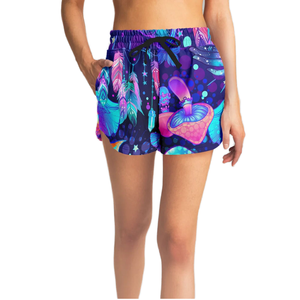 Men's Polyester Sublimation Printed <b>Lace</b> Knitted <b>Elastic</b> Waist Shorts Best Selling Eco-Friendly Breathable - Product Image 2
