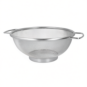 MetalTex Stand Screen Stainless Steel Mesh <b>Colander</b> Kitchen <b>Strainer</b> 10 Inch - Product Image 2