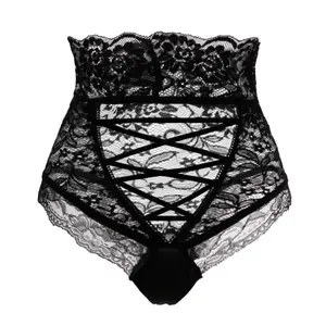 Amazing Sexy Panties Women High Waist Lace Thongs and G Strings Underwear Ladies Hollow Out Underpants Lingerie Spandex / Cotton
