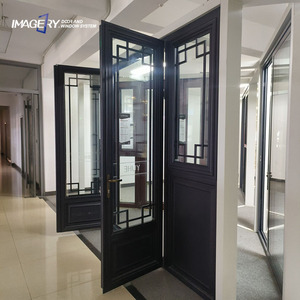 ประตูบานเปิดแบบอลูมิเนียมกระจกสามชั้นกันเสียงสไตล์จีนใหม่ พร้อมตะแกรง สำหรับใช้ในวิลล่าและเชิงพาณิชย์ - Product Image 5