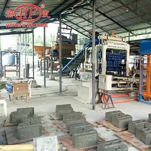 HF QT12-15D içi boş kum blok yapma makinesi s beton blok yapma makinesi tuğla blok makineleri