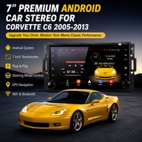 Lecteur multimédia Android Carplay 4G GPS Navi 360 avec écran partagé de 7 pouces pour Chevrolet Corvette C6 2005-2013