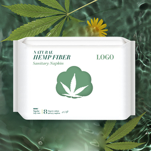 Cbd Eco All Natural Feminine Hemp Menstrual Pads CBD Health Sanitary Napkins OEM Customized Towels