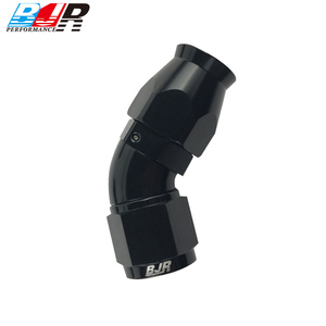 Raccords femelles BJR haute performance en aluminium AN6 AN8 AN10 à 45 degrés, extrémités <span class=keywords><strong>de</strong></span> <span class=keywords><strong>tuyau</strong></span> PTFE à débit total pour pièces automobiles - Product Image 6